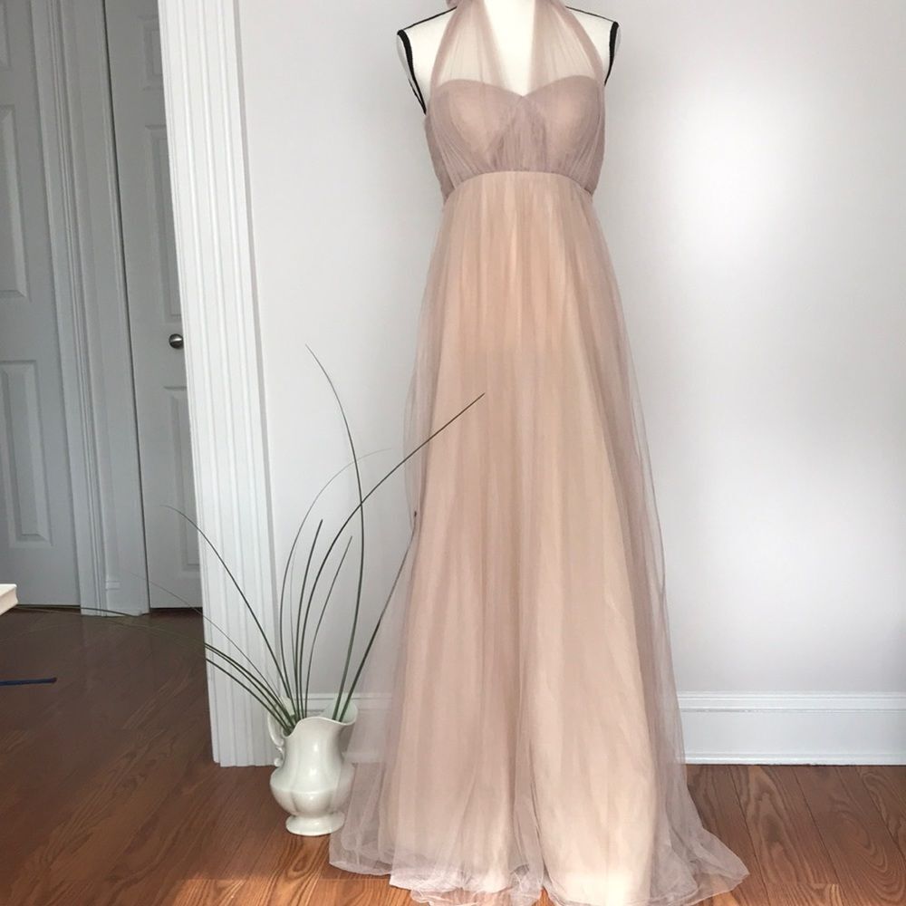 Jenny Yoo Blush Halter Gown